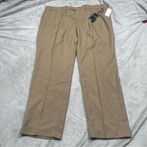 NWT Lauren Ralph Lauren Wool Pants Mens 42x30 Tan Suit Trousers Total Comfort